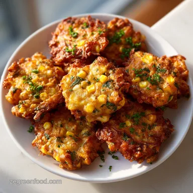 Potato Corn Fritters Recipe for 4 Servings