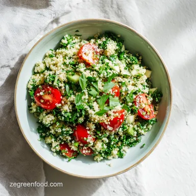Quinoa Hemp Tabbouleh for 4 Servings with Fresh Herbs