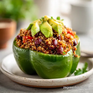Vegan Stuffed Peppers with Quinoa: 50 Min