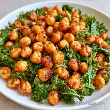 Chickpea Kale Salad with Tahini Recipe Card