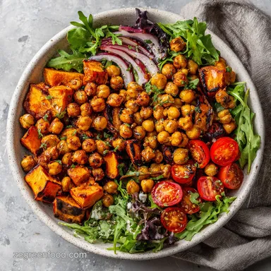 Roasted Chickpea Sweet Potato Bowl Recipe | 4 Servings
