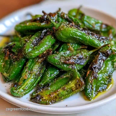 Roasted Green Peppers in 35 Minutes Recipe Card