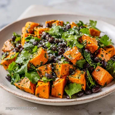 Roasted Sweet Potato and Black Bean Salad