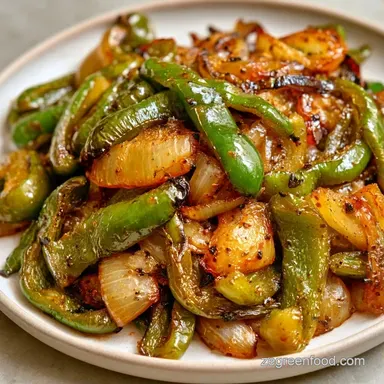 Saut&eacute;ed Green Peppers in 25 Minutes Recipe Card