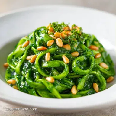 Simple Vegan Pesto Pasta in 20 Minutes Recipe Card