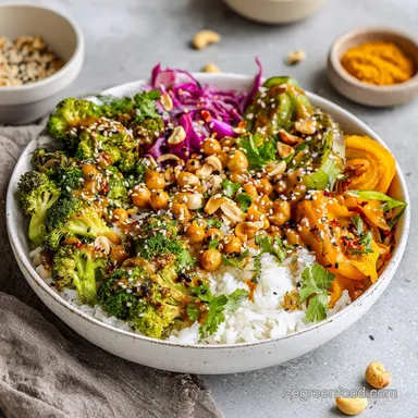 Spicy Peanut Buddha Bowl Recipe with Chicken in 35 Mins