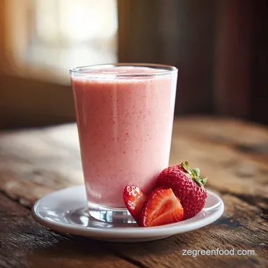 Strawberry Banana Smoothie Almond Milk in 5 Min