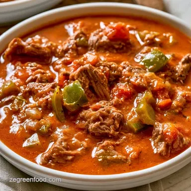 Stuffed Green Pepper Soup: One-Pot Recipe Card