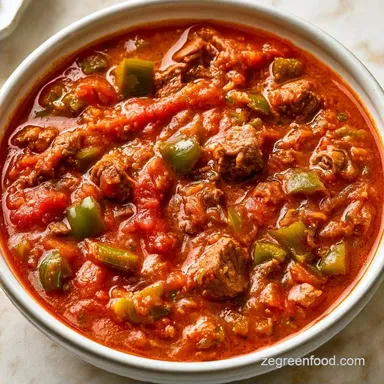 Stuffed Green Pepper Soup: One-Pot