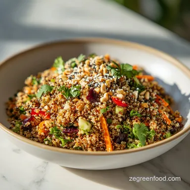 Crunchy Thai Peanut Quinoa Salad for 4 Servings