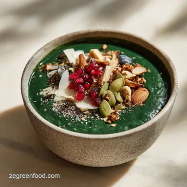 Thick Spirulina Smoothie Bowl in 10 Minutes