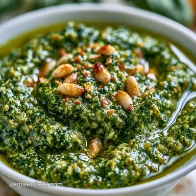 Pesto in 20 Minutes Recipe Card
