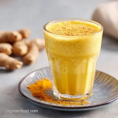 Antiinflammatory Turmeric Ginger Smoothie in 5 Minutes Recipe Card