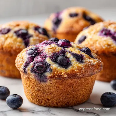 Vegan Blueberry Muffins with Bakery Style Domes in 30 Minutes