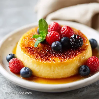 Vegan Creme Brulee with Coconut Cream for 4 Servings Recipe Card