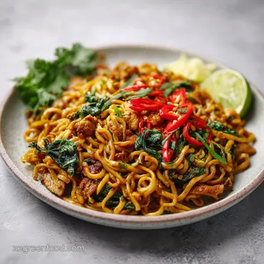 Vegan Mie Goreng: Caramelized Noodles in 30 Minutes Recipe Card