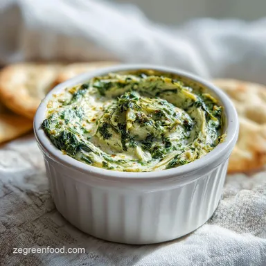 Vegan Spinach Artichoke Dip Recipe with Tofu for 8 Servings