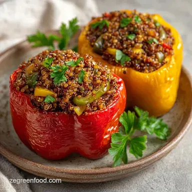 Vegan Stuffed Peppers with Beyond Meat Recipe Card