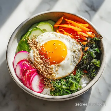 Healthy Bibimbap Recipe Vegetarian for 4