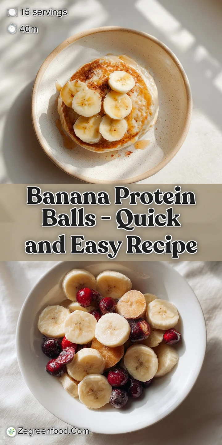 A close-up of a soft, textured protein ball revealing hints of banana and oats within.