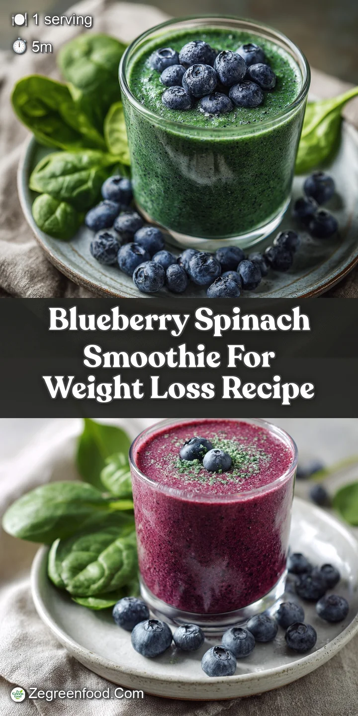 Close-up of a thick, icy green smoothie dotted with plump blueberries, suggesting a refreshing and healthy drink option.