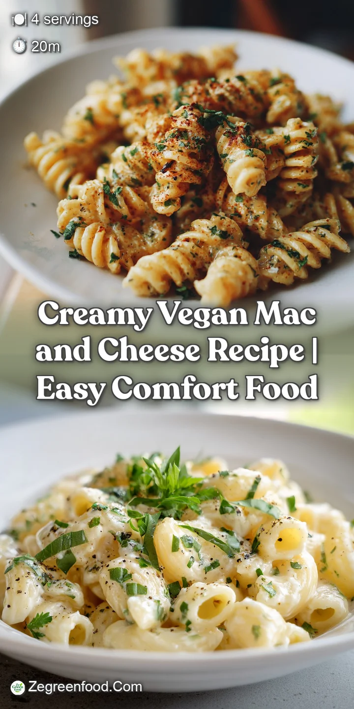 Close-up reveals the rich, creamy texture of vegan mac and cheese, golden-brown breadcrumbs, and a light sheen. Appetizing...