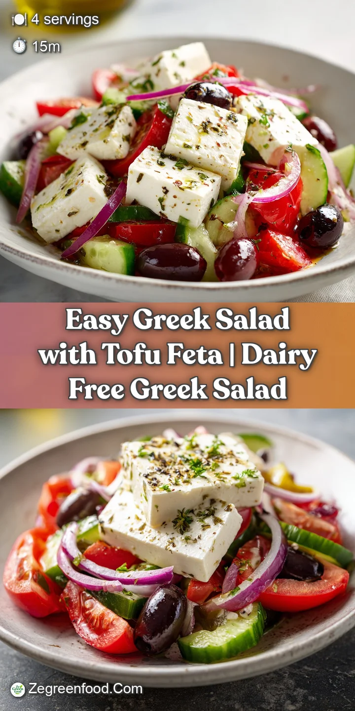 Close-up of a refreshing Greek salad, showcasing the juicy texture of ripe tomatoes and the salty, creamy appearance of th...