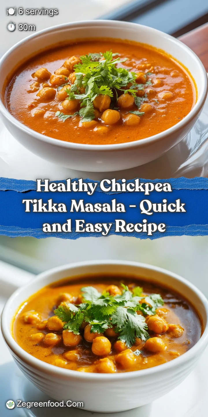 Close-up of plump chickpeas coated in a thick, velvety orange sauce with droplets of cream and fresh green herbs.