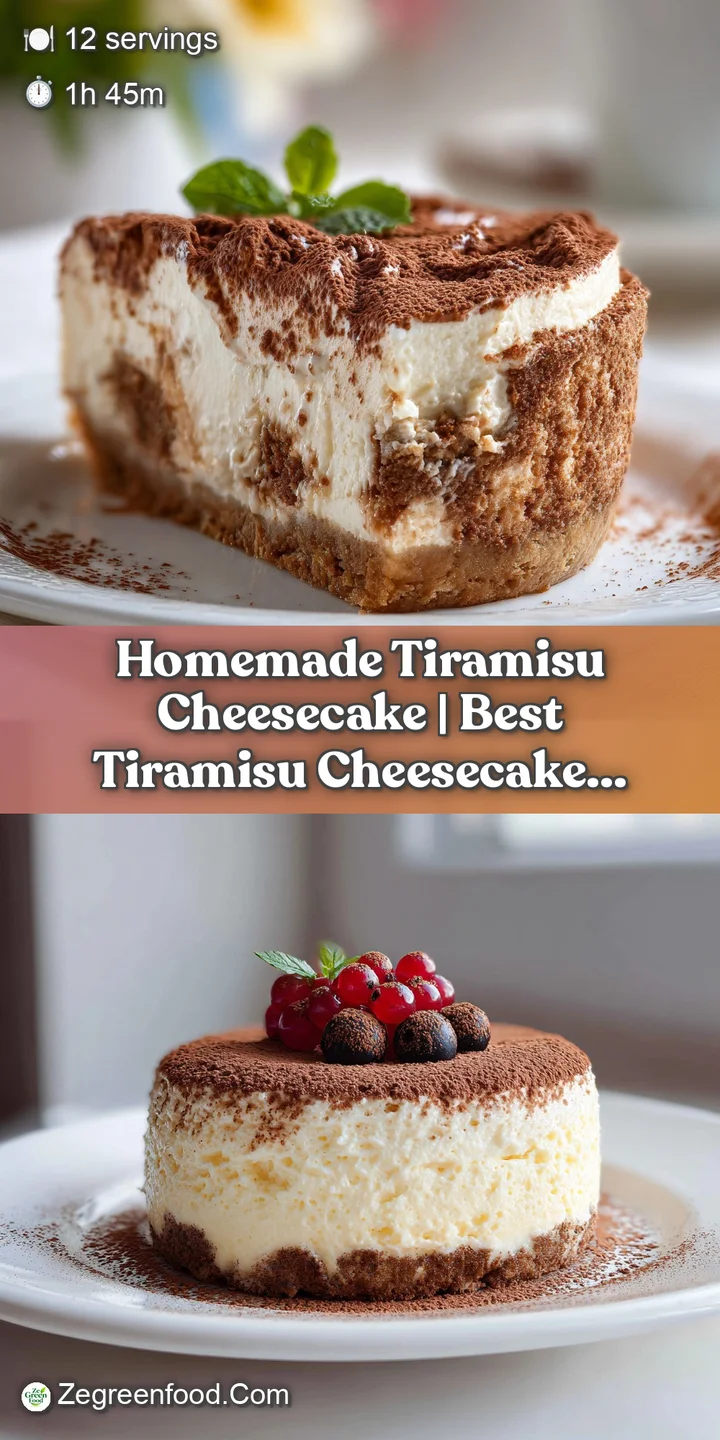 Close-up of a fork-tender Tiramisu cheesecake slice, revealing creamy layers and a dusting of rich cocoa powder.