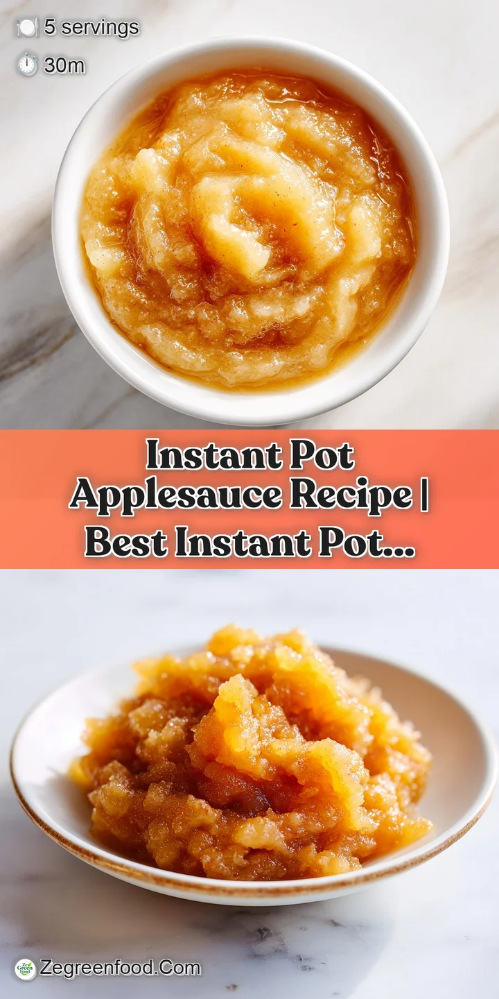 Close-up of velvety, light brown applesauce with tender apple pieces throughout.