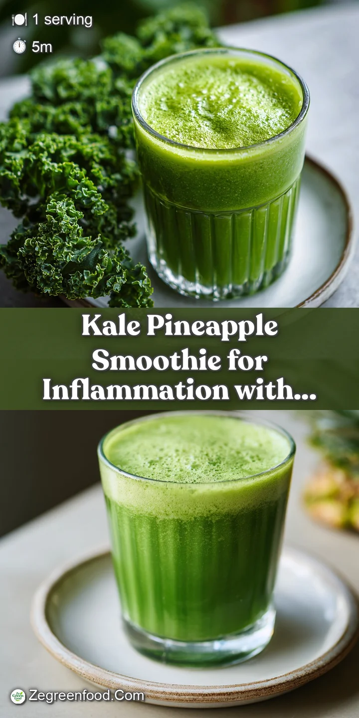 Close-up of a lush, green smoothie with pineapple chunks, the frosty glass hinting at a refreshing, chilled beverage.