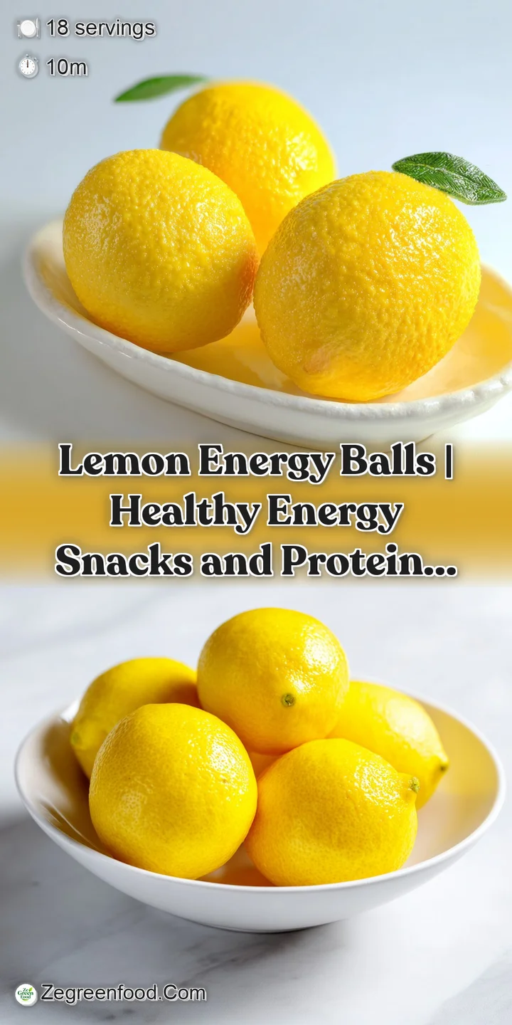 Close-up of a golden lemon energy ball, its textured surface glistening with fine coconut flakes.