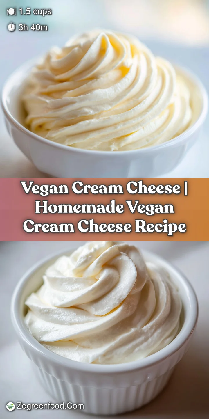 Close-up of a swirl of thick, ivory-colored cashew cream with a glossy texture and a silver spoon lifting a dollop.