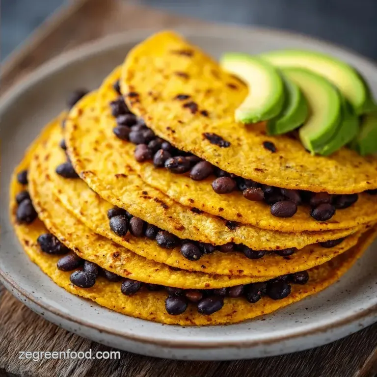 5 Ingredient Black Bean Taco: Silky Avocado Crema