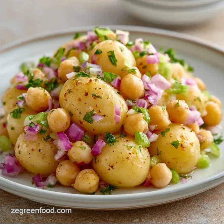 Affordable Potato Chickpea Salad with Mayonnaise