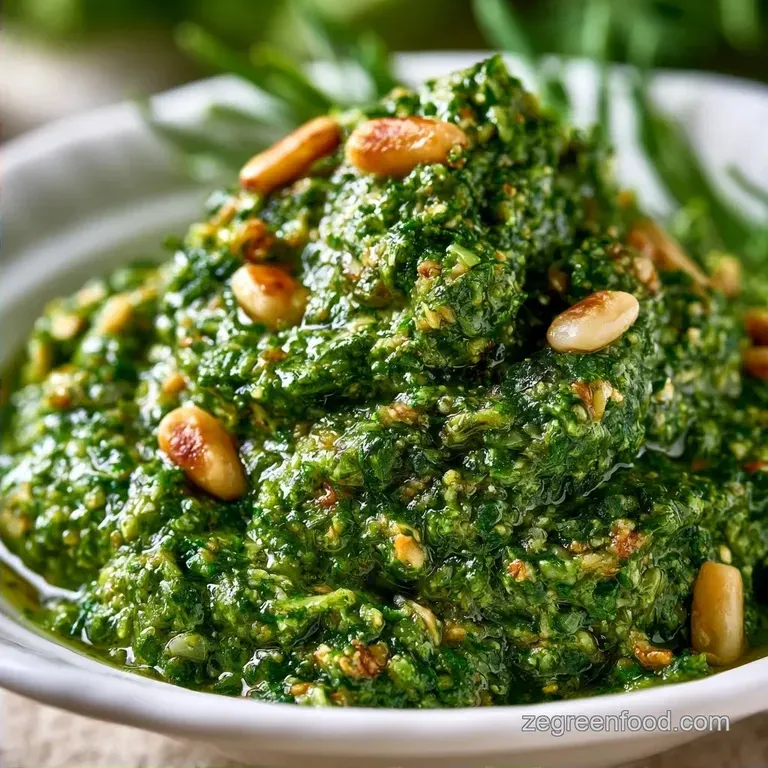 Basil Scape Pesto: Sharp and Garlicky