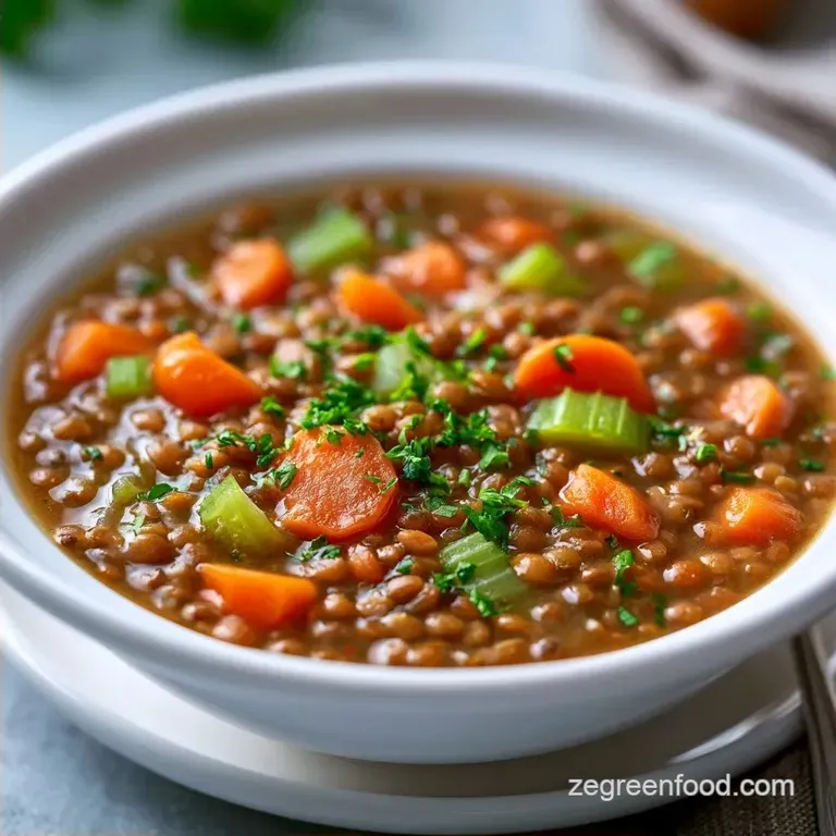 Budget Plant Based Soup with Lentils