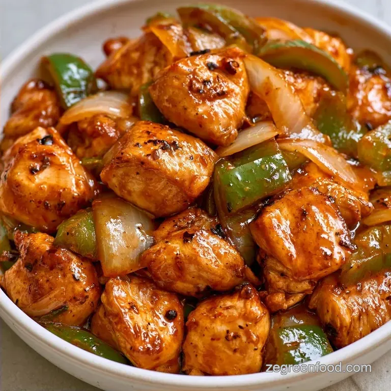 Chicken Green Pepper Stir Fry in 25 Minutes