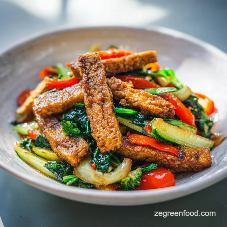 Crispy Tofu Stir Fry with Vegetables