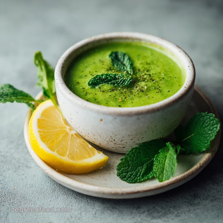Tall green smoothie in a sleek glass with a lime wedge. Frothy top and vibrant green hues evoke a healthy, refreshing vibe.