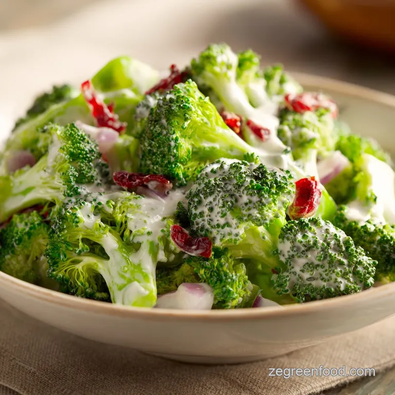 Healthy Broccoli Salad with Creamy Dressing