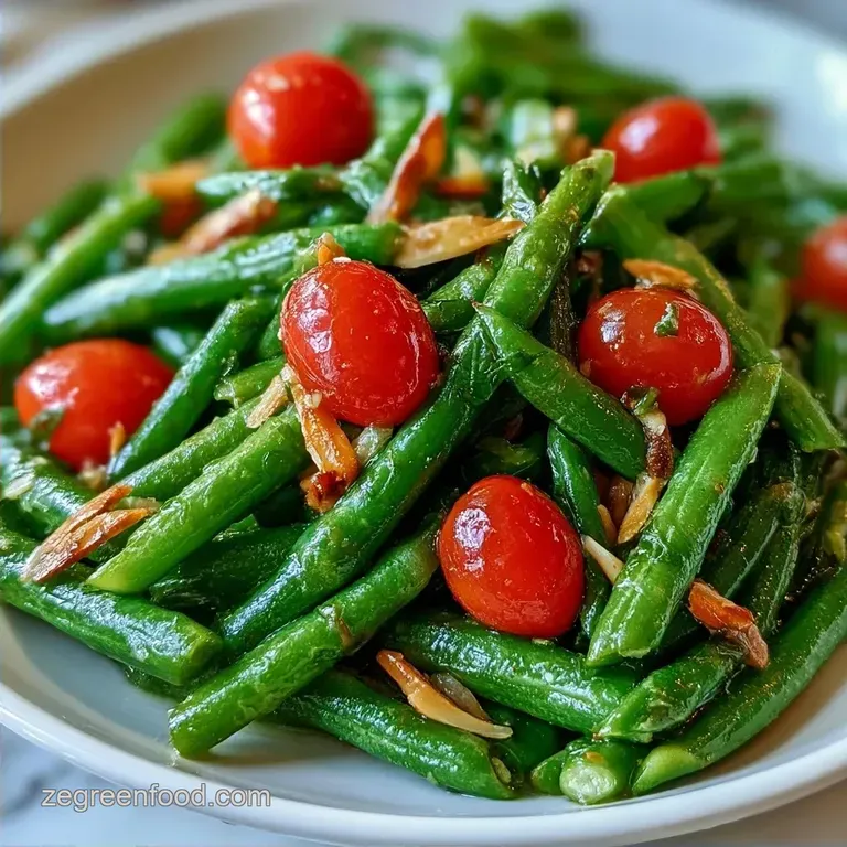 Healthy Garlic Scape Salad with Green Beans