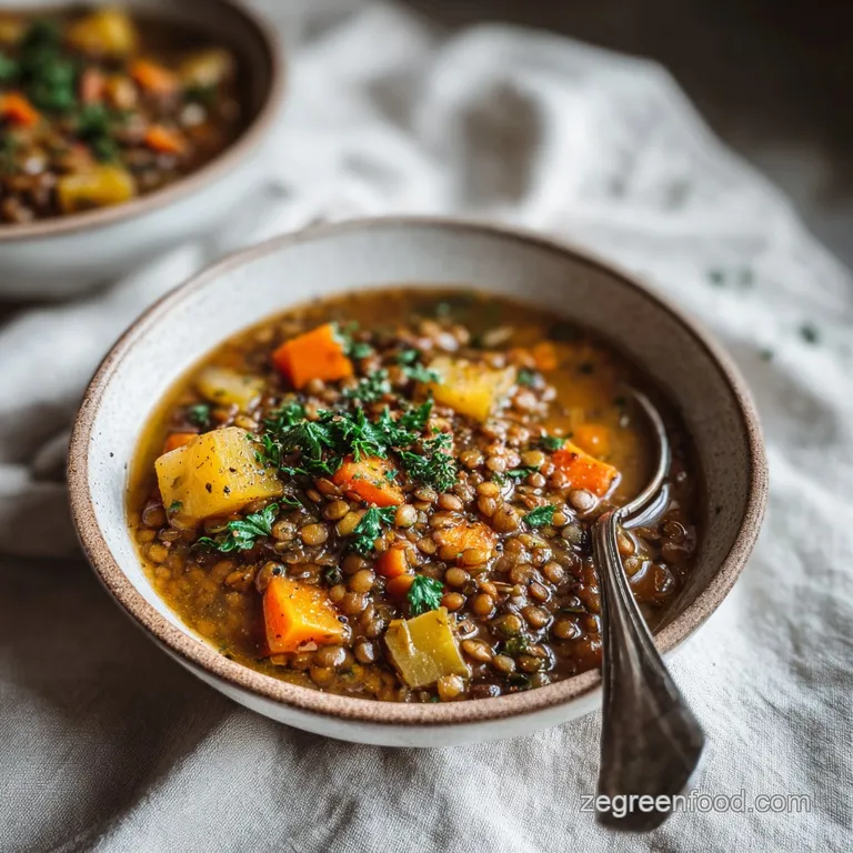 Hearty Lentil Soup: Velvety and Plant-Based