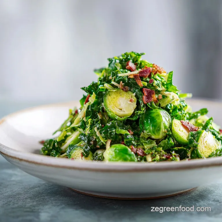 Kale and Brussels Sprouts Salad Recipe