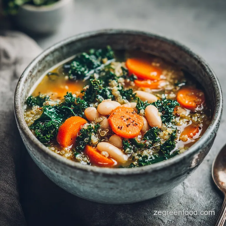 Kale Quinoa White Bean Soup: Hearty and Velvety