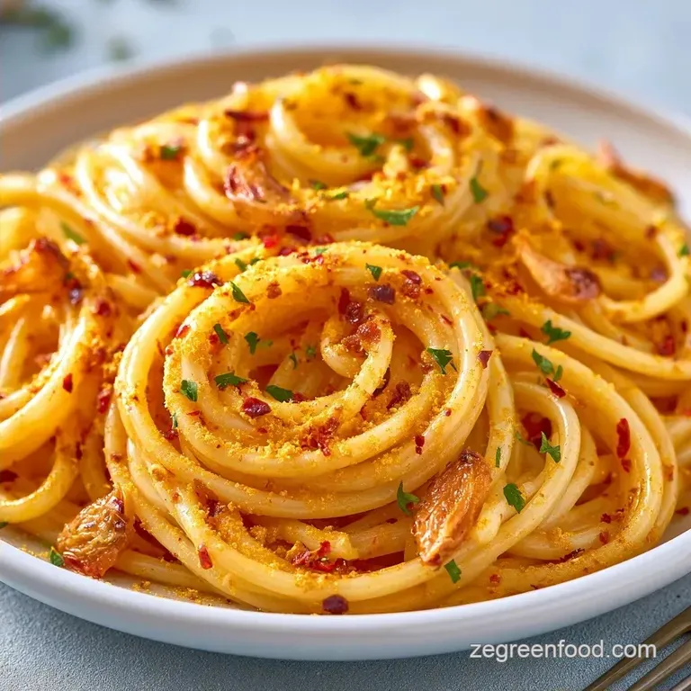 Lazy Vegan Pasta Recipe: Silky Garlic Glaze