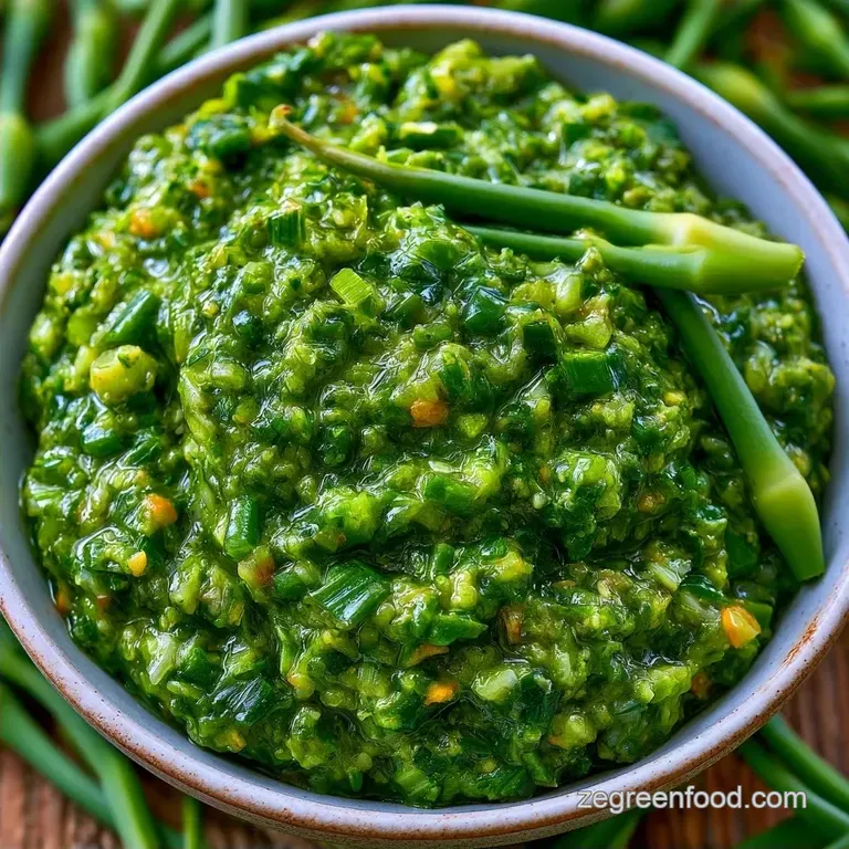 Nut Free Garlic Scape Pesto: Zesty and Bold