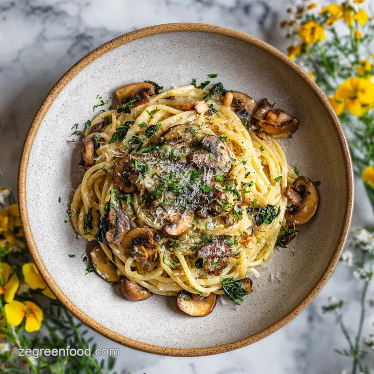 One Pot Vegan Mushroom Pasta Recipe