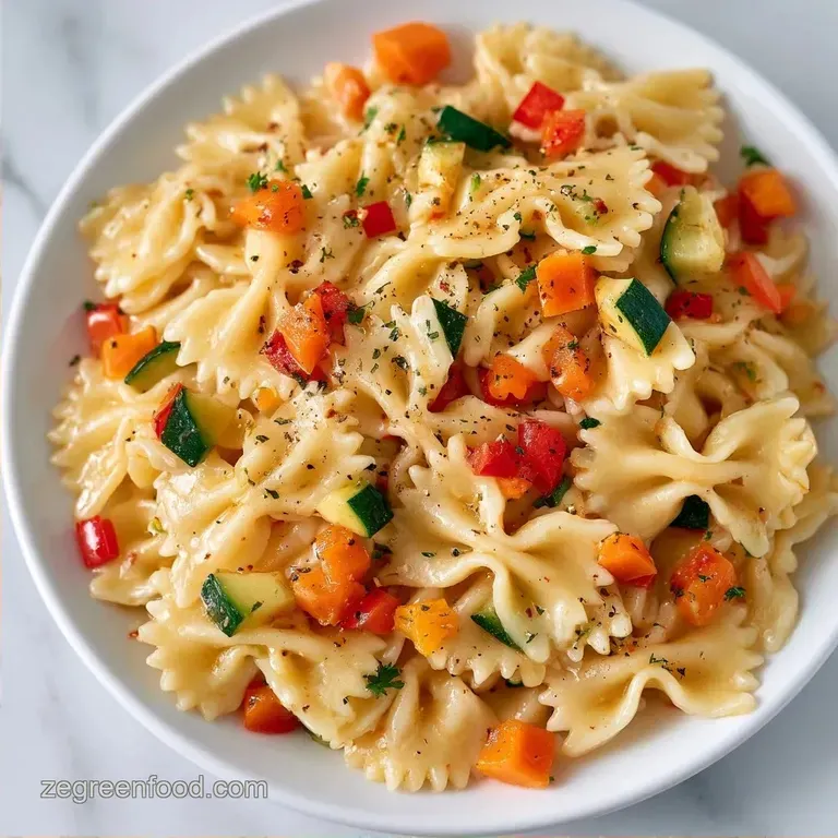 One Pot Vegetables: Garden Veggie Pasta