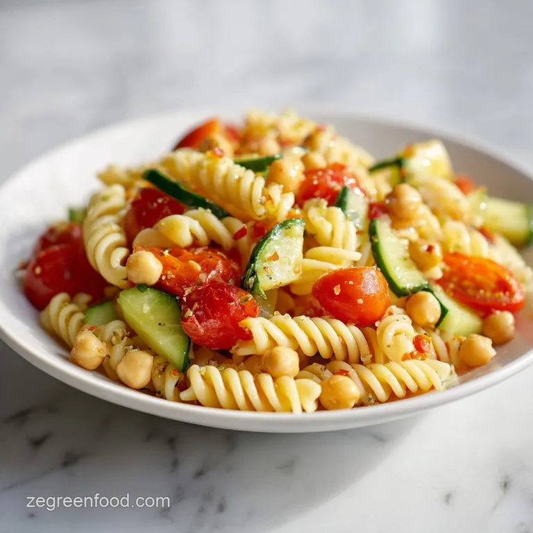 Quick Easy Vegan Pasta Salad: Fresh and Tangy
